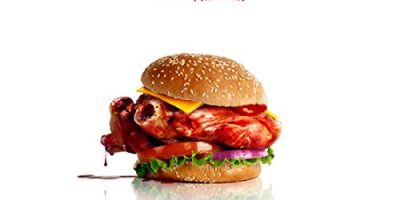 Santa Clarita Diet (TV Series 2017 - ) 8 inch by 10 inch PHOTOGRAPH "Eat Your Heart Out." Burger Title Poster kn